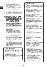 Предварительный просмотр 30 страницы Panasonic EY47A1 Operating Instructions Manual