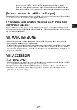 Предварительный просмотр 67 страницы Panasonic EY47A1 Operating Instructions Manual