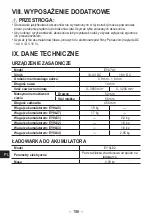 Предварительный просмотр 186 страницы Panasonic EY47A1 Operating Instructions Manual