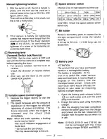 Предварительный просмотр 7 страницы Panasonic EY6100 - CORDLES DRILL&DRIVER Operating Instructions Manual