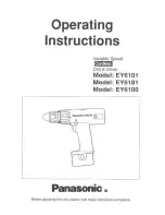 Panasonic EY6101 - 12.0V DRILL & DRIVER Operating Instructions Manual preview