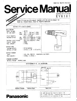 Panasonic EY6101 - 12.0V DRILL & DRIVER Service Manual preview