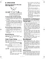 Preview for 7 page of Panasonic EY6405 - CORDLES DRILL&DRIVER Operating Instructions Manual