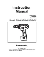 Panasonic EY6405 - CORDLES DRILL&DRIVER Operating Manual preview