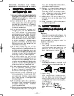 Предварительный просмотр 42 страницы Panasonic EY6450 - DRILL AND DRIVER Operating Instructions Manual