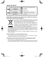 Preview for 72 page of Panasonic EY6803 - HAMMER DRILL DRIVER 12V Operating Instructions Manual