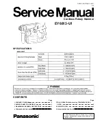 Preview for 1 page of Panasonic EY6813-U1 Serveice Manual