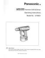 Предварительный просмотр 1 страницы Panasonic EY6931 - 15.6V HAMMER DRILL Operating Manual