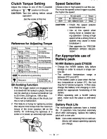 Предварительный просмотр 8 страницы Panasonic EY6931 - 15.6V HAMMER DRILL Operating Manual