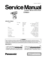 Предварительный просмотр 1 страницы Panasonic EY6931 - 15.6V HAMMER DRILL Service Manual