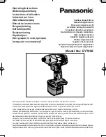 Panasonic EY7202 - 12V IMPACT DRIVER Operating Instructions Manual preview