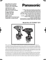 Panasonic EY7271 Operating Instructions Manual preview