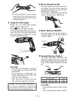 Предварительный просмотр 10 страницы Panasonic EY7411 - CORDLESS DRILL & DRIVER Operating Instructions Manual