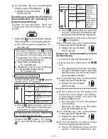 Предварительный просмотр 21 страницы Panasonic EY7411 - CORDLESS DRILL & DRIVER Operating Instructions Manual