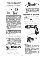 Предварительный просмотр 22 страницы Panasonic EY7411 - CORDLESS DRILL & DRIVER Operating Instructions Manual