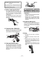 Предварительный просмотр 23 страницы Panasonic EY7411 - CORDLESS DRILL & DRIVER Operating Instructions Manual