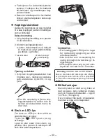 Предварительный просмотр 99 страницы Panasonic EY7411 - CORDLESS DRILL & DRIVER Operating Instructions Manual