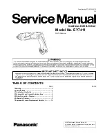 Panasonic EY7411 - CORDLESS DRILL & DRIVER Service Manual предпросмотр