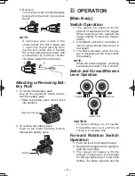 Предварительный просмотр 6 страницы Panasonic EY7440 - DRILL DRIVER 14.4V- MULTI-LANG Operating Instructions Manual