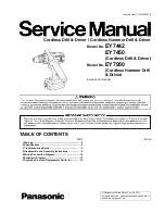 Preview for 1 page of Panasonic EY7442 Service Manual