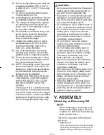 Предварительный просмотр 7 страницы Panasonic EY7450 Operating Instructions Manual