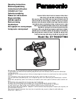 Panasonic EY7460 - DRILL DRIVER 21.6V Operating Instructions Manual preview