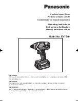 Panasonic EY7540 - IMPACT DRIVER 14.4V Operating Instructions Manual preview