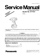 Panasonic EY7541 - CORDLESS IMPACT WRENCH Simplified Service Manual preview