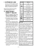 Предварительный просмотр 5 страницы Panasonic EY7542 - CORDLESS IMPACT WRENCH Operating Instructions Manual