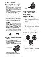 Предварительный просмотр 6 страницы Panasonic EY7542 - CORDLESS IMPACT WRENCH Operating Instructions Manual