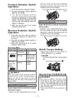 Предварительный просмотр 7 страницы Panasonic EY7542 - CORDLESS IMPACT WRENCH Operating Instructions Manual