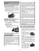 Предварительный просмотр 34 страницы Panasonic EY7542 - CORDLESS IMPACT WRENCH Operating Instructions Manual