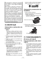 Предварительный просмотр 70 страницы Panasonic EY7542 - CORDLESS IMPACT WRENCH Operating Instructions Manual