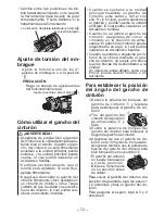 Предварительный просмотр 72 страницы Panasonic EY7542 - CORDLESS IMPACT WRENCH Operating Instructions Manual