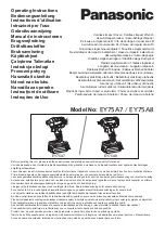 Preview for 1 page of Panasonic EY75A8 Operating Instructions Manual