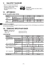 Preview for 70 page of Panasonic EY75A8 Operating Instructions Manual