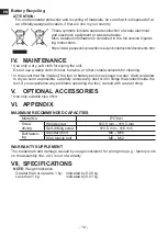 Preview for 14 page of Panasonic EY76A1 Operating Instructions Manual