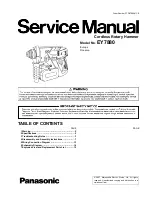 Preview for 1 page of Panasonic EY7880 - 28.8V ROTARY HAMMER Service Manual