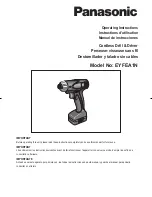 Предварительный просмотр 1 страницы Panasonic EYFEA1N2S Operating Instructions Manual