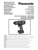 Panasonic EYFGA1A Operating Instructions Manual preview