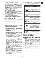 Preview for 9 page of Panasonic EYFGA1A Operating Instructions Manual