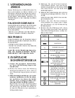 Preview for 21 page of Panasonic EYFGA1A Operating Instructions Manual