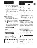 Preview for 25 page of Panasonic EYFGA1A Operating Instructions Manual