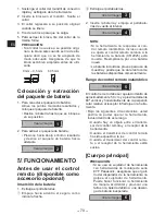 Preview for 70 page of Panasonic EYFGA1A Operating Instructions Manual