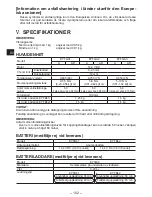 Preview for 102 page of Panasonic EYFGA1A Operating Instructions Manual