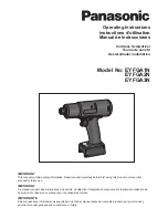 Panasonic EYFGA1N Operating Instructions Manual preview