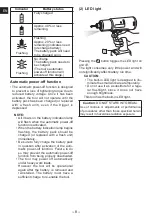 Preview for 8 page of Panasonic EYFGB1N Operating Instructions Manual