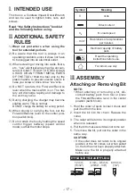 Предварительный просмотр 17 страницы Panasonic EYFLB1A Operating Instructions Manual