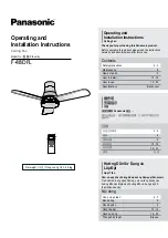 Panasonic F-48DFL Operating And Installation Instructions предпросмотр