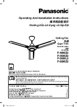 Preview for 1 page of Panasonic F-48MZ2 Operating And Installation Instructions